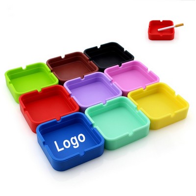 Square Silicone Heat Resistant Ashtray