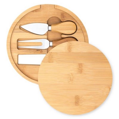 Round Bamboo Cheese Cutting Board