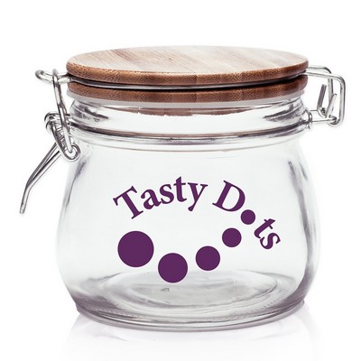 16 oz. Hearty Glass Storage Jar (1 Color Imprint)