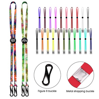 Dye Sublimation Adjustable Mask Holder Lanyard