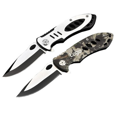 Camouflage Stainless Steel Folding Pocket Knife