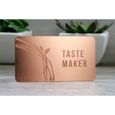 Rose Gold Metal Business Cards