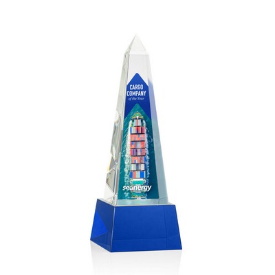 VividPrint™ Award on Base - Master Obelisk/Blue 10"