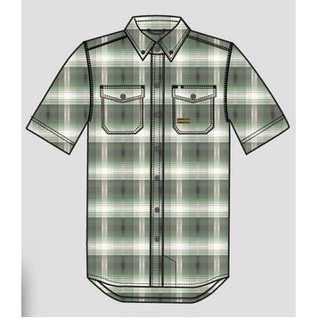 Ariat® Men's Navy Plaid Blue Rebar® Made Tough DuraStretch™ Short Sleeve Work Shirt