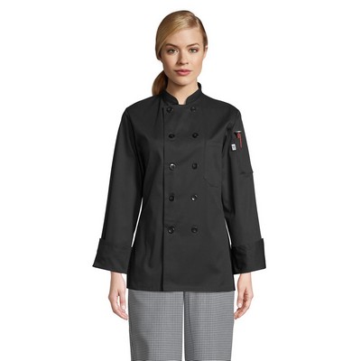 Uncommon Threads Womens Black Napa Chef Coat