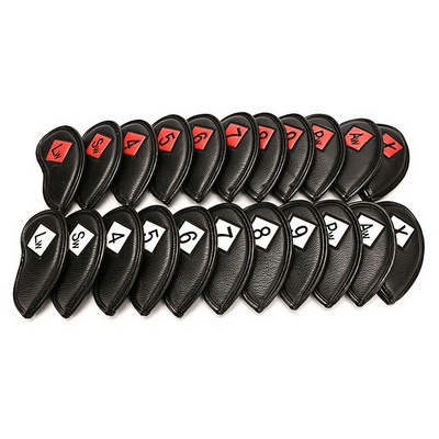 11pcs PU Golf Irons Club Head Cover