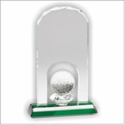 8.5" Golf Tournament Champion Art Glass Sculpture