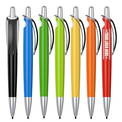 Plastic Advertising Grip Retractable Ballpoint Pen