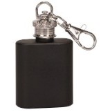 1 Oz. Matte Black Flask Keychain