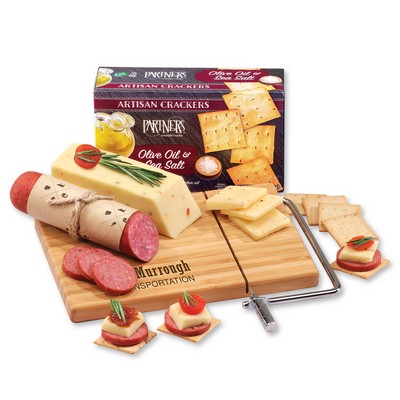 Shelf Stable Entertainer's Assortment Snack Board w/Slicer