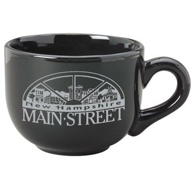 16 Oz. Black Ceramic Latte Stoneware Coffee Mug