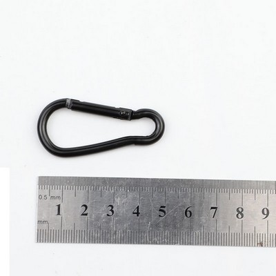 Black #5 Calabash Shape Aluminium Locking Alloy Carabiners