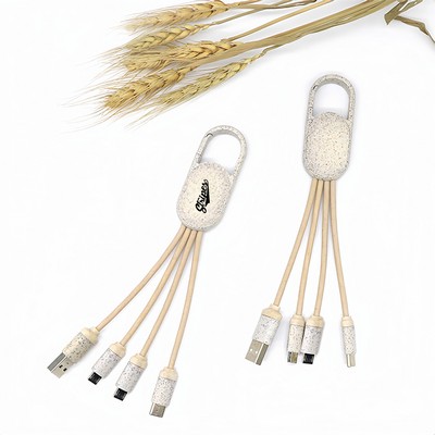 3-in-1 Wheat Straw Charging Cable