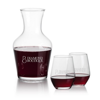 Summit Carafe & 2 Mandelay Stemless Wine