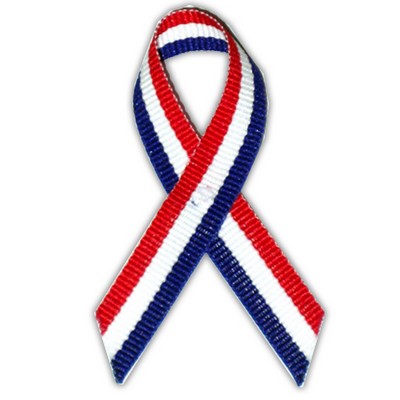 Flag - Red/White/Blue Cloth Ribbon - 25 Pack