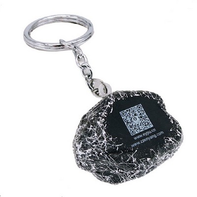 Rock Shaped Stress Reliever w/Keychain