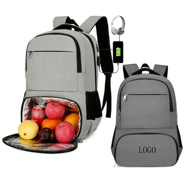 Insulated Lunch Backpack with USB Port