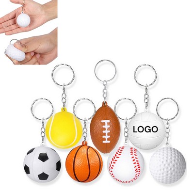 Ball Stress Reliever Keychain