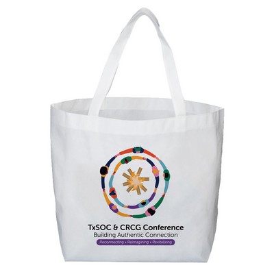 Full Color Sublimation Printed Tote Bags W/ Gusset (20"x 13"x 8")