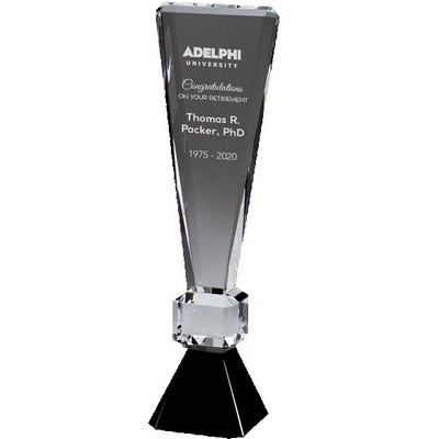 Exclamation Point Crystal Award, 12 3/4"H