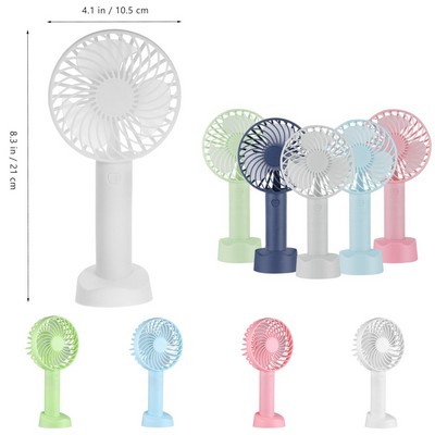 USB Handheld Fans w/Phone Holder