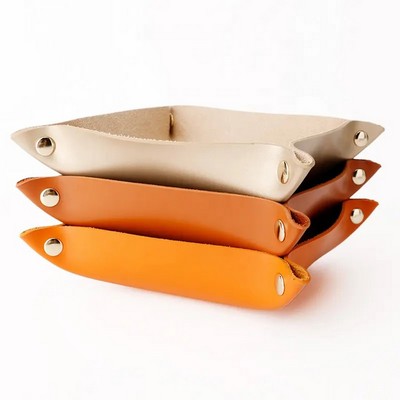 PU Leather Storage Tray