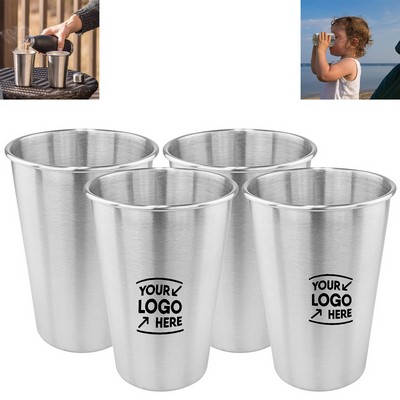 12 Oz. Stackable Stainless Steel Beer Cup