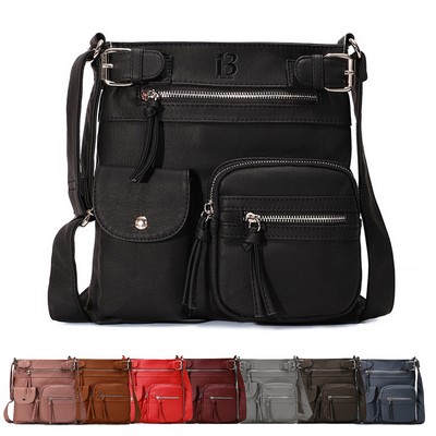 Pu Waterproof wear-resistant Cross-body Bag