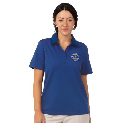 Zorrel® Ladies Elm™ Vertical Dash Jacquard Stripe Polo Shirt