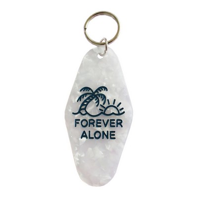 Acrylic Marble Motel Keychain