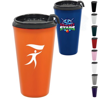 16 Oz. Double Wall Insulated Tumbler With Slider Lid