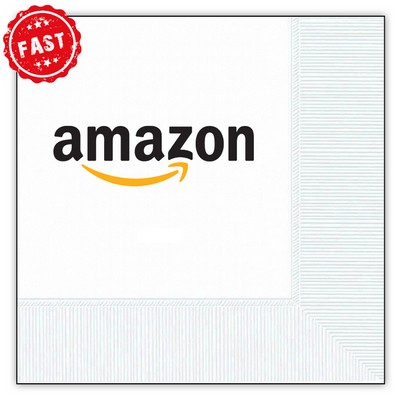 White Cocktail 3-Ply Beverage Napkins - FAST as 1-Day!