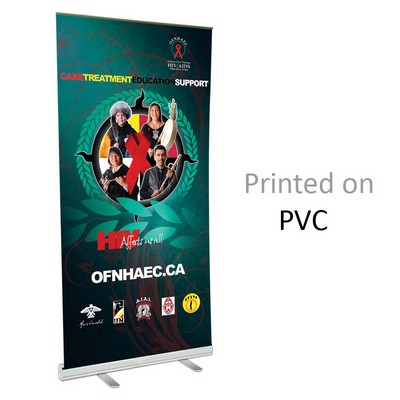 47" w x 82" h Retractable Banner & Stand