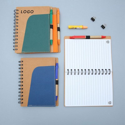 Spiral College Ruled Notebook With Pen