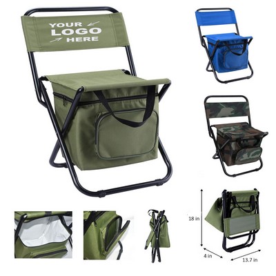 Camping Folding Chair With Cooler Bag