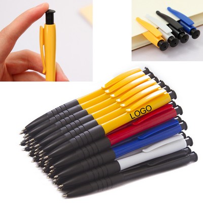 Point Press Retractable Plastic Advertising Ballpoint Pen