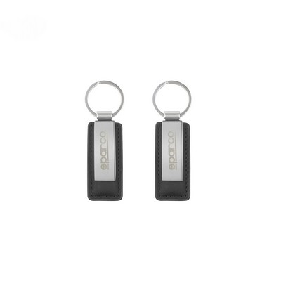 Rectangular Vegan Leather Key Chain