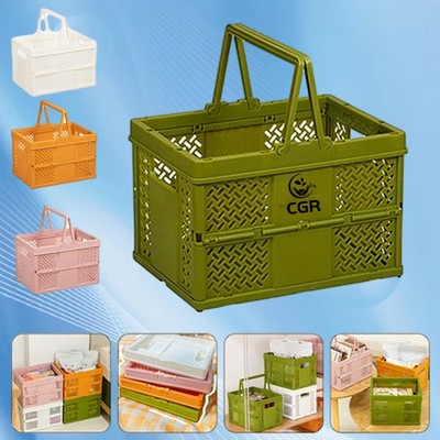 Portable Fold Up Picnic Carrier Basket