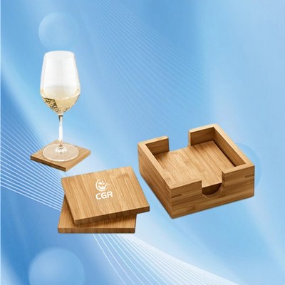 Sustainable Eco-Friendly Bamboo Drink Coasters