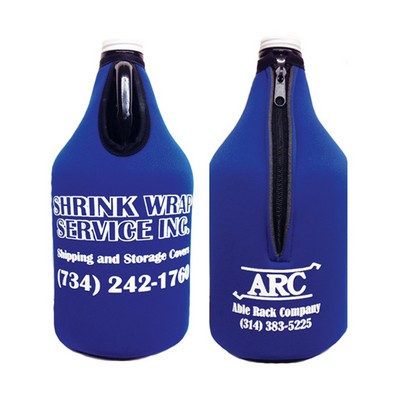 Premium Collapsible Foam 64oz Growler Bottle Insulators W/ Zipper