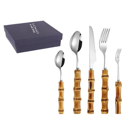 Natural Bamboo Utensil Flatware Set