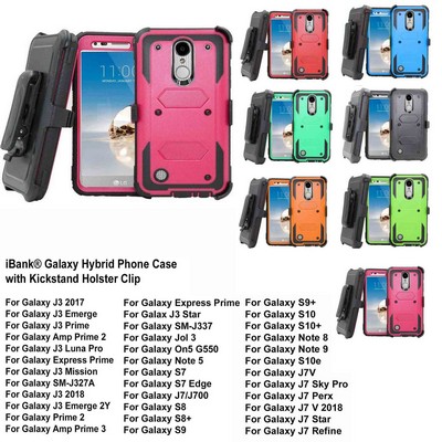 Kidder Galaxy A15 Shockproof Case with Belt Clip and a Kickstand (Red)