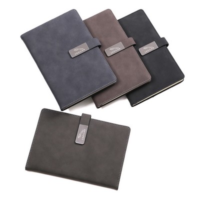 PU Imitation Leather Metal Marking Laser Logo Business Notebook