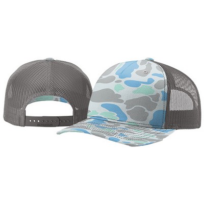 112pfp Printed Five Panel Trucker