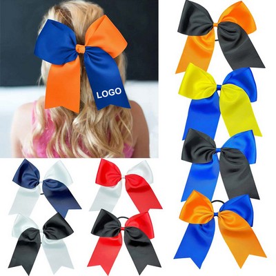 8" Large Size Bow Hair Tie