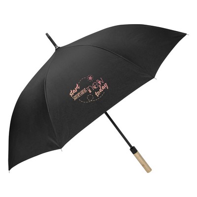 Shed Rain™ 50" RPET Bamboo-Handled Auto-Open Stick Umbrella