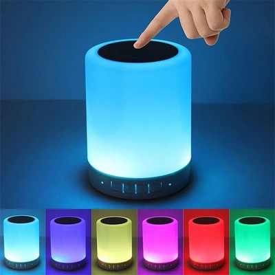 Bluetooth Speaker with Night Light, Wireless Touch Control