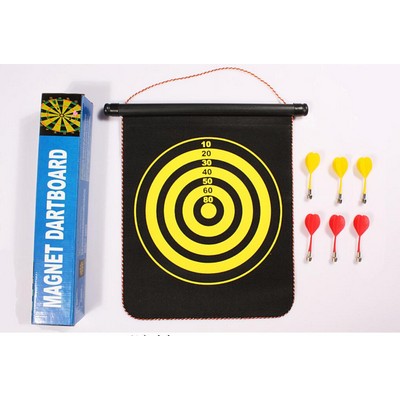 15" Double Sided Magnetic Dartboard w/6 Darts