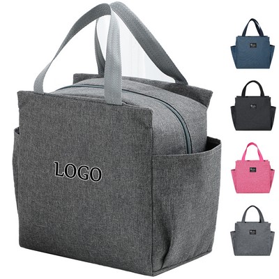 Insulated Lunch Bag With Bottle Holder