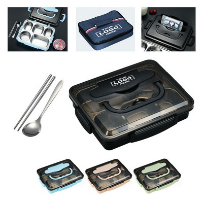 Stainless Steel Bento Box With Utensils And Insulated Bag